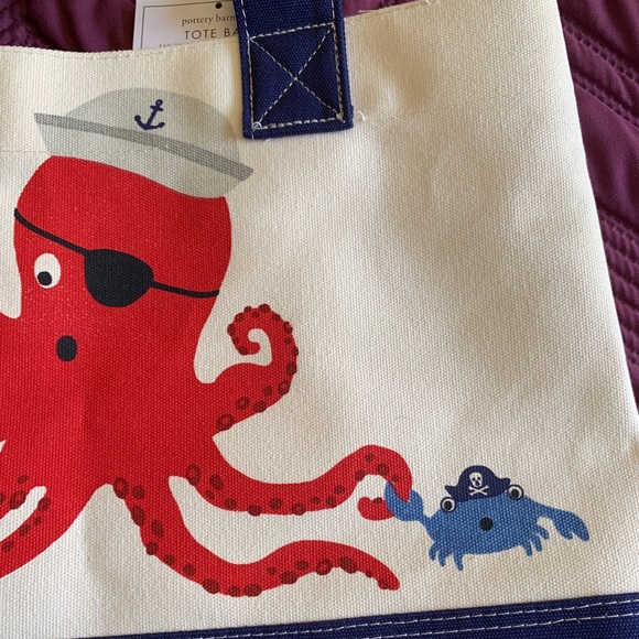Pottery Barn Kids Handbags - Pottery Barn NWT Octopus Pirate Tote Bag